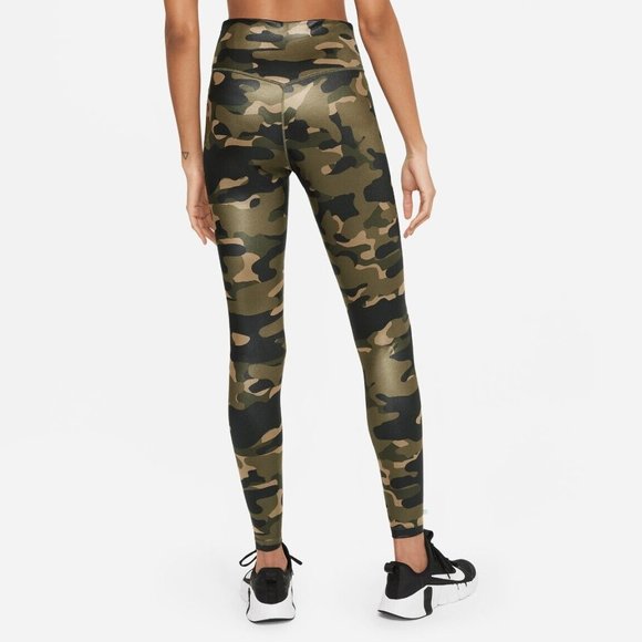 NIKE Women's ONE Dri-FIT Mid-Rise Camo Tight Leggings Sz. SMALL - NWT - Picture 2 of 5